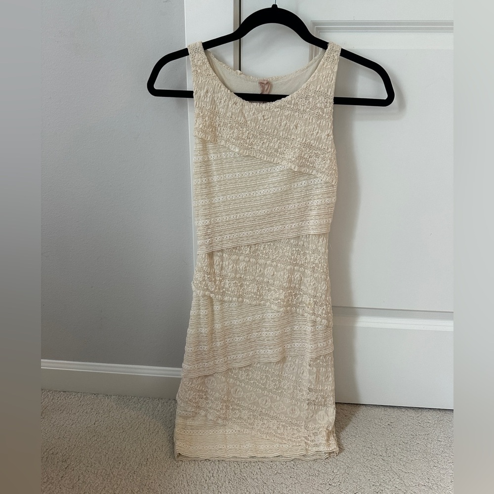 Last Chance! Anthropologie Bailey 44 Ivory Lace Sleeveless Dress Size XS